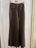PANTALONE TLPT TGS MARRONE LARGO DONNA