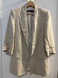 GIACCA BLAZER LUNGO ZARA TGXS BEIGE