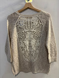 MAGLIONCINO ONLY TGM BEIGE C/MACRAME'