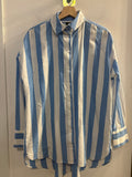 CAMICIA KIABI TGS A RIGHE AZZURRO/BIANCO