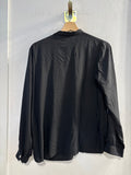 CAMICIA BENETTON TGXS NERO FIOCCO C/RICAMO COLORATO