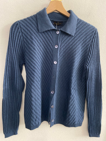 GIACCA LUISA SPAGNOLI TGS IN LANA BLU COBALTO