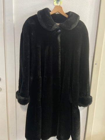 CAPPOTTO ZOOM ON TG50 IN ECOPELLICCIA NERO