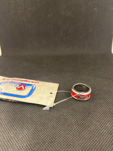 ANELLO D&G ROSSO IN ACCIAIO