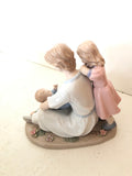 STATUA MADRE CON BAMBINI PORCELLANA PALAIS ROYAL H15XL15XP10 CM