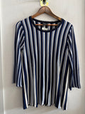MAGLIA MARINA RINALDI TGL BIANCO/BLU A RIGHE