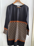 ABITO C.SHAVIEN TGXXL NERO/COGNAC FANTASIA