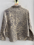 GIACCA IN SPORT TG46 PANNA/GRIGIO STAMPA ANIMALIER