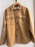 GIACCA ZARA TGM BEIGE FELPATO UOMO