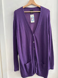 GIACCA CARDIGAN MADELEINE TG44/46 VIOLA