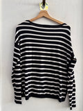 MAGLIONCINO ZARA TGM NERO/BIANCO A RIGHE