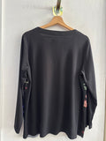 MAGLIA LINK SOFT TGXXL NERO FANTASIA FIORI
