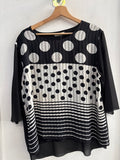 MAGLIA LINK TGL NERO/BIANCO A POIS