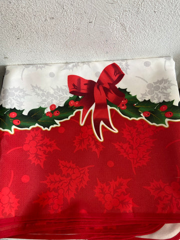 TOVAGLIA ANTIMACCHIA NATALIZIA BIANCO/ROSSO FANTASIA