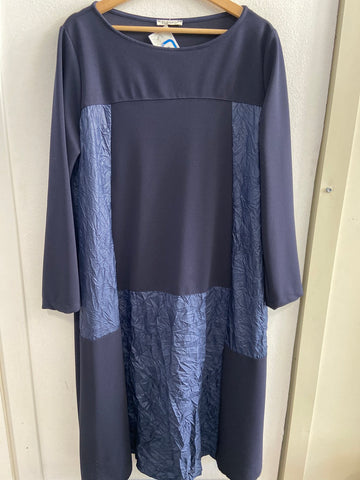 ABITO FLO&POI BLU TGL C/RIPORTO STROPICCIATO