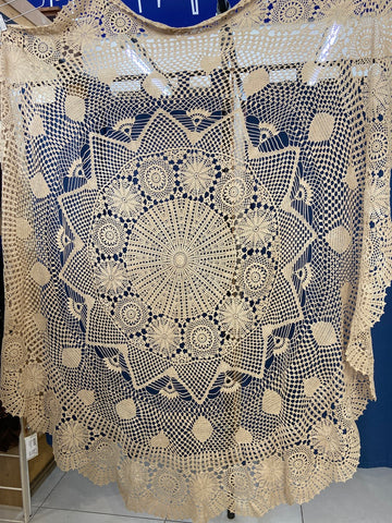 COPRITAVOLO D 190CM UNCINETTO ECRU'