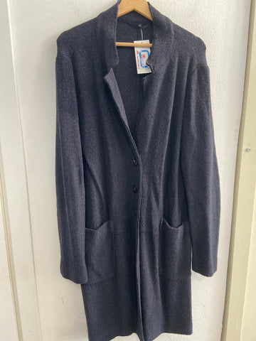 CAPPOTTO DONNA TG48 MISTO LANA BLU