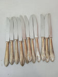 11 COLTELLI CON MANICO IN LAM ARG 800 L 20 CM
