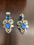 COLLANA+ORECCHINI CESARE PACIOTTI C/PIETRE BLU/TRASPARENTI