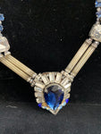 COLLANA+ORECCHINI CESARE PACIOTTI C/PIETRE BLU/TRASPARENTI
