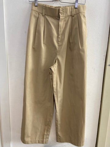 PANTALONE ZARA TGM BEIGE LARGO