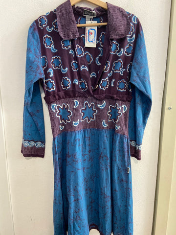 ABITO LONGUETTE ETHNIC TGL VIOLA/AZZURRO FANTASIA