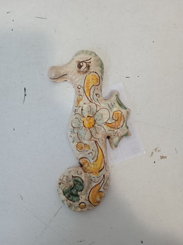 CAVALLUCCIO MARINO IN CERAMICA CALTAGIRONE H15XL5 CM