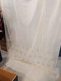 COPPIA TENDE L140X250CM BIANCO C/RICAMO ECRU'