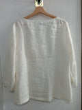 CAMICIA AND TG50 IN PURO LINO BIANCO