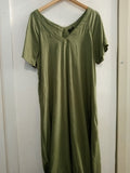 ABITO LUNGO FIORELLA RUBINO TGM VERDE MILITARE(PARI AL NUOVO)