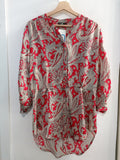 MAXI CAMICIA NEXT TGM ROSSO FANTASIA