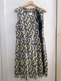 ABITO SWEET MISS TGL BIANCO FANTASIA BLU/GIALLO