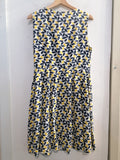 ABITO SWEET MISS TGL BIANCO FANTASIA BLU/GIALLO