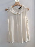 CANOTTA FOREVER21 TGM BIANCO C/COLLETTO STRASS