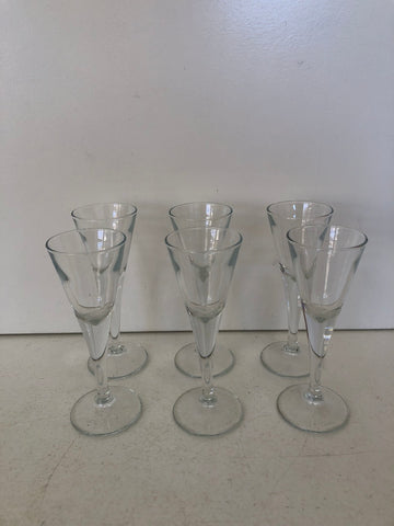 6 BICCHIERI IN VETRO AMARO