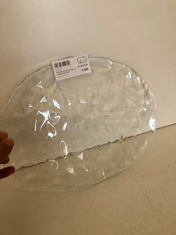 CENTROTAVOLA OVALE IN VETRO 30X25 CM