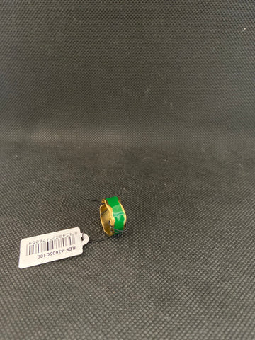 ANELLO DORATO VERDE SMALTATO(PARI AL NUOVO)