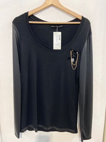 MAGLIA LAMODEESTAVOUS TGM NERO C/APPLICAZIONI