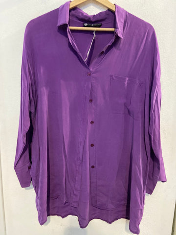 CAMICIA COMPAGNIA ITALIANA TG42 VIOLA IN SETA