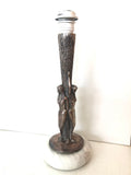 BASE PER LAMPADA DA TAVOLO IN LAM ARG BRUMEL H 39 CM ( DA ELETTRIFICARE )