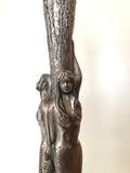 BASE PER LAMPADA DA TAVOLO IN LAM ARG BRUMEL H 39 CM ( DA ELETTRIFICARE )