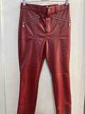 PANTALONE ZARA TG44 IN SIMILPELLE ROSSO(PARI AL NUOVO)