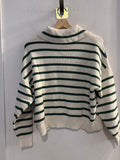 MAGLIONCINO CORTO MANGO TGS BIANCO/VERDE