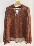 MAGLIA CLASS TGL MARRONE FANTASIA FOGLIOLINE