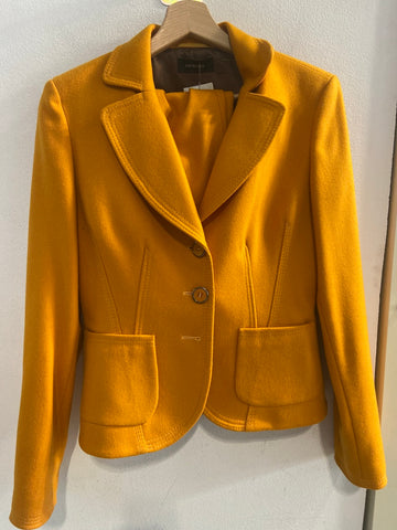 GIACCA+GONNA CARACTERE TG42 GIALLO IN LANA