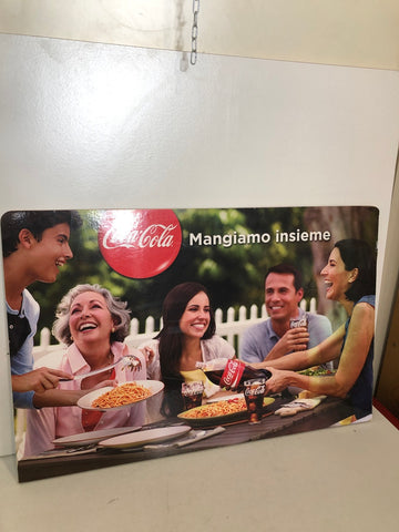 QUADRO PUBBLICITA' COCACOLA DOPPIA FACCIA H37XL58 CM