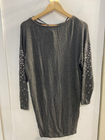 MAXI MAGLIONE COMPAGNIA ITALIANA TGM GRIGIO C/APPLICAZIONI