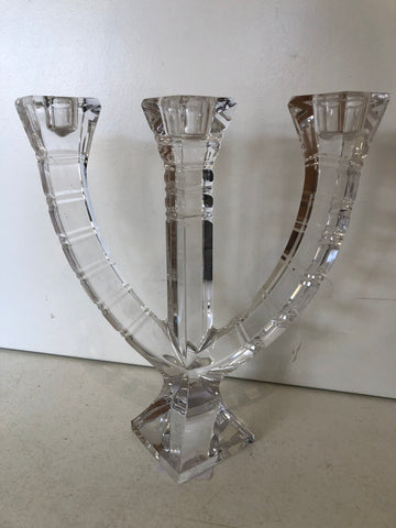 CANDELABRO TRE LUCI IN CRISTALLO IMPERATORE H20XL15XP4 CM