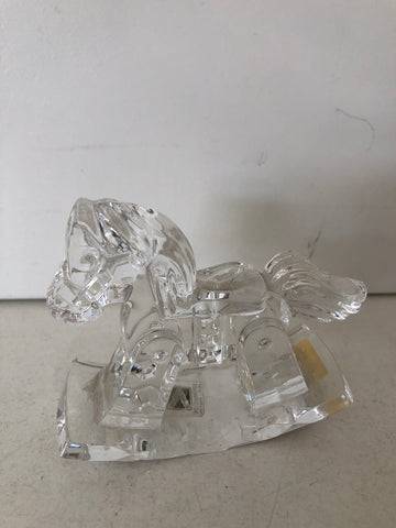 CAVALLUCCIO A DONDOLO IN CRISTALLO KRISTALKOLOR H8XL8XP4 CM