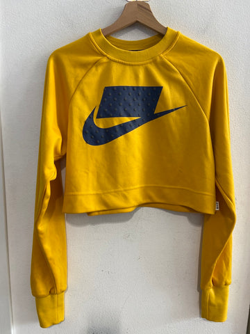 FELPA CORTA NIKE TGXS GIALLO/BLU